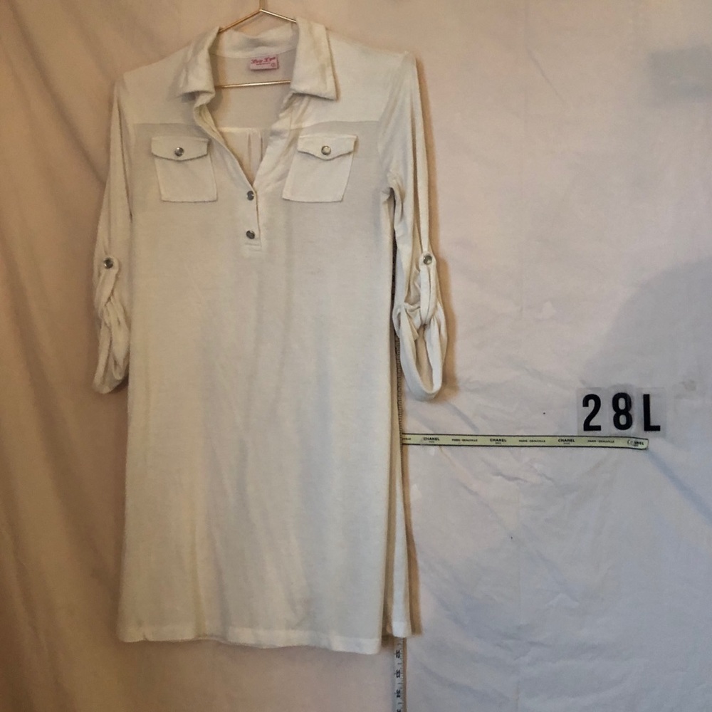 Lucy Love pullover shirt mini dress Small